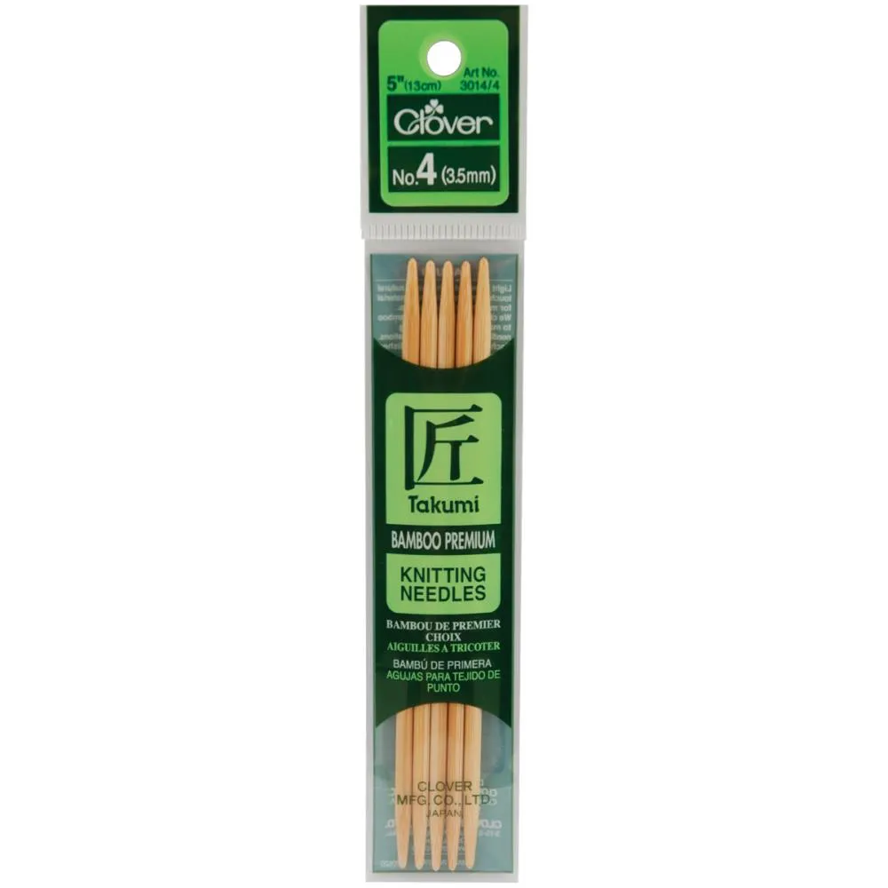 5" Double Point Bamboo Knitting Needle (set of 5)