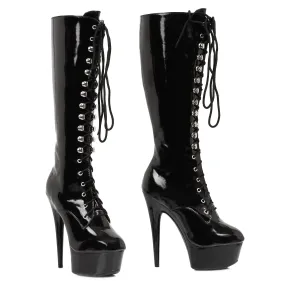 609-JUNGLE 6" Pointed Stiletto Knee Boot W/Inner Zipper.