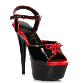 609-TANYA 6" Pointed Stiletto Two Tone Sandal.