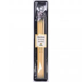 6" Double Point Bamboo Knitting Needle (set of 5)