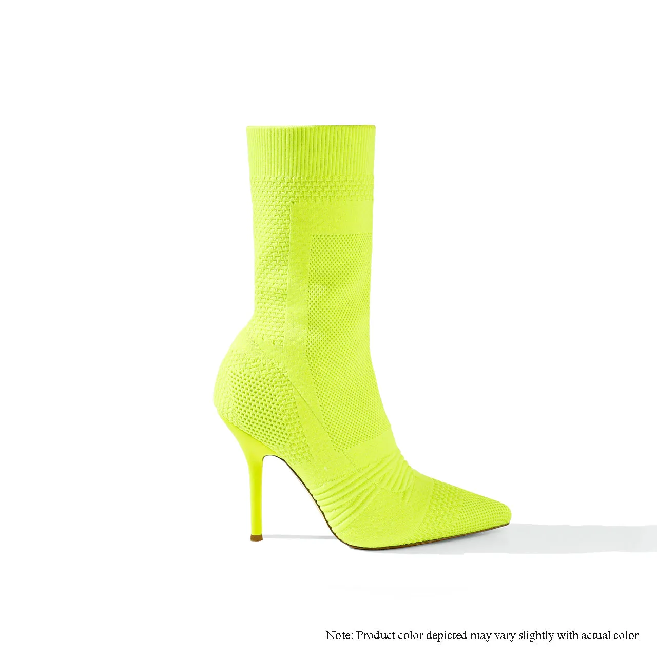BEXIE-20 PATTERNED KNITTED BOOTIE - LIME
