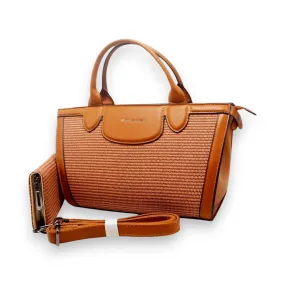 BS Casual Woven Texture Handbag Set with Wallet