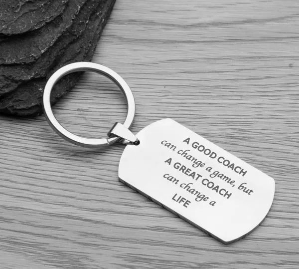 Coach Keychain - A Good Coach Can Change a Game But a Great Coach can Change a Life Keychain