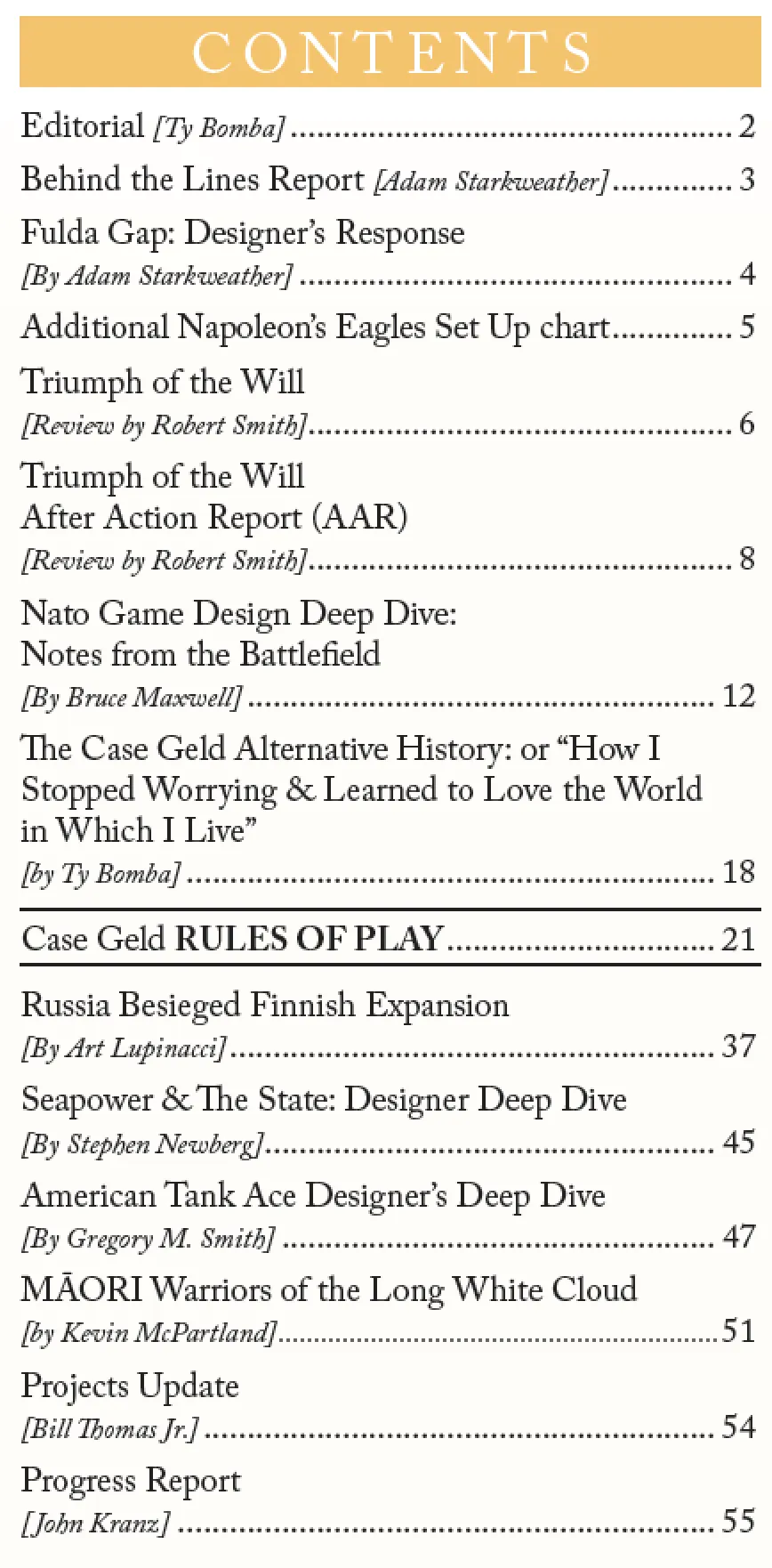 Compass Games Paper Wars Issue #101: Case Geld