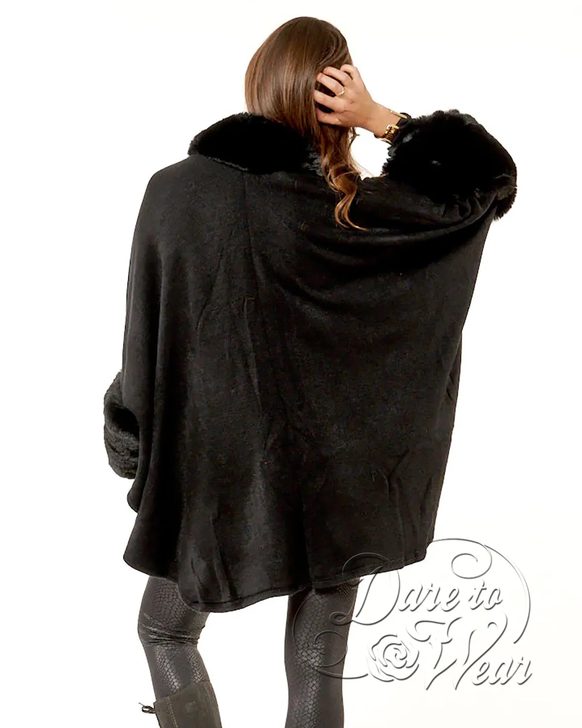 Cuddle Faux Fur Wrap in Mink