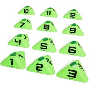 GoSports Modern Sports Numbered Cones - 12-Pack