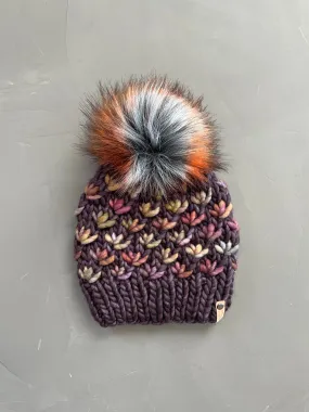 Lotus Flower Beanie in Pearl Ten and Oxido