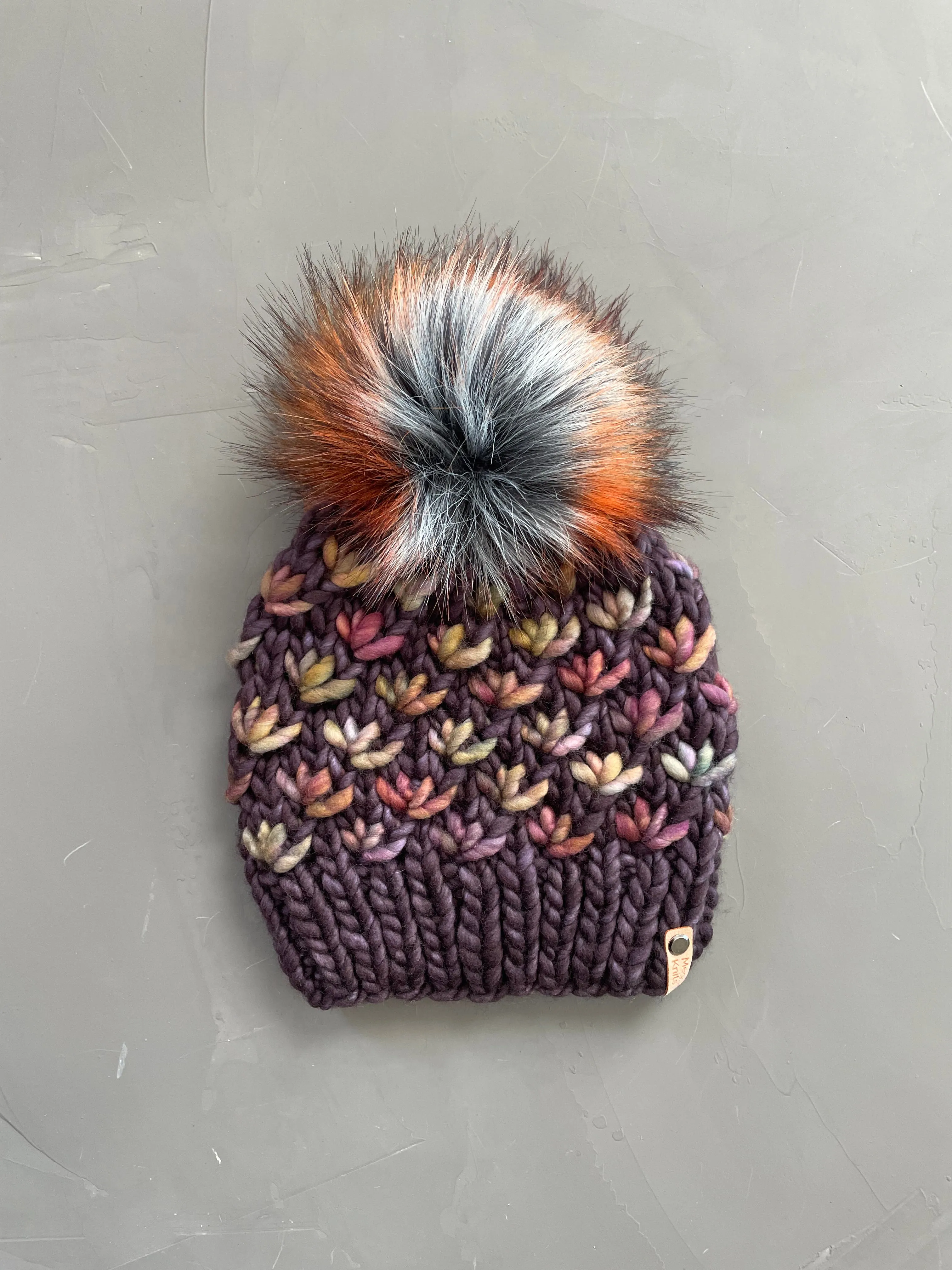 Lotus Flower Beanie in Pearl Ten and Oxido