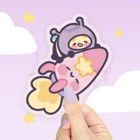 Pocket Planets: Bumblebutt & Rocketto Die Cut Sticker - Cute Kawaii Character - Space Adventure