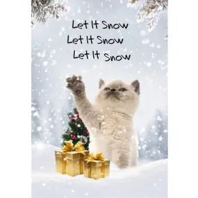 "Let it Snow" Cat Christmas Greeting Card