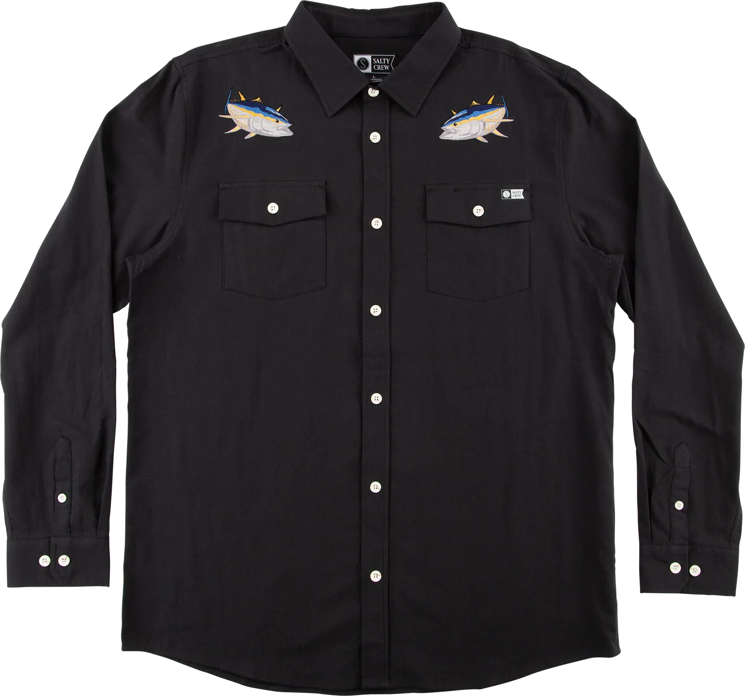 Salty Crew Men&#x27;s Cortes Long Sleeve Woven Black | Buy Salty Crew Men&#x27;s Cortes Long Sleeve Woven Black here | Outnorth