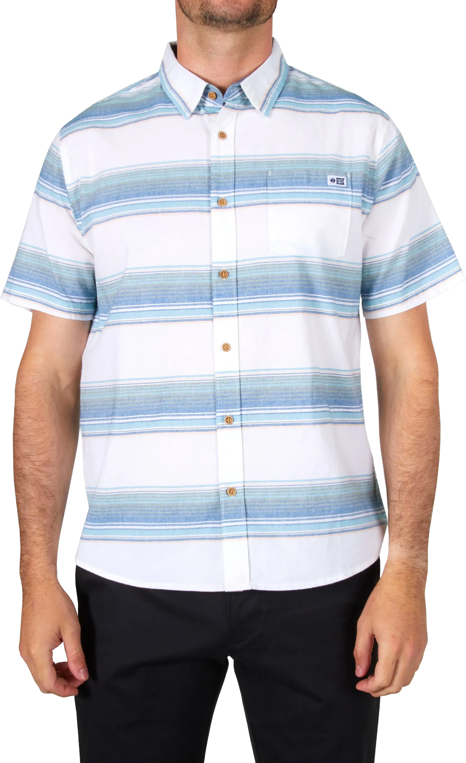 Salty Crew Men&#x27;s Outskirts Short-Sleeve Woven Cream | Buy Salty Crew Men&#x27;s Outskirts Short-Sleeve Woven Cream here | Outnorth