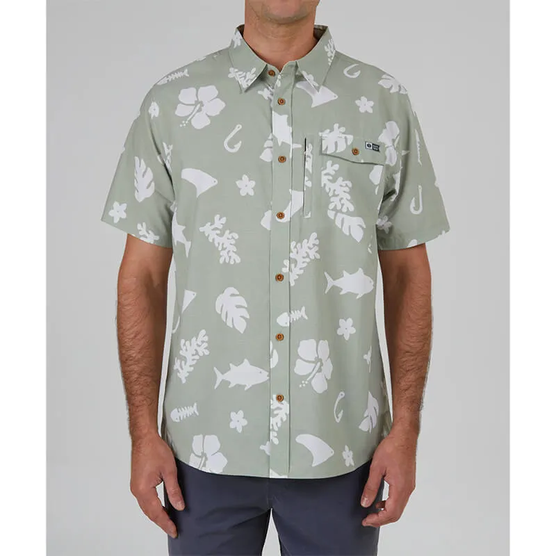 Salty Crew Men&#x27;s Shoots SS Tech Woven Dusty Sage | Buy Salty Crew Men&#x27;s Shoots SS Tech Woven Dusty Sage here | Outnorth