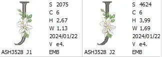 Snow Bouquet Letter J
