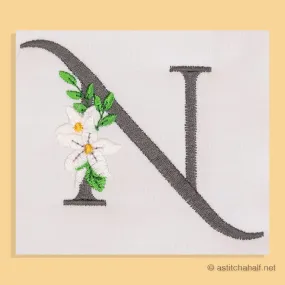 Snow Bouquet Letter N
