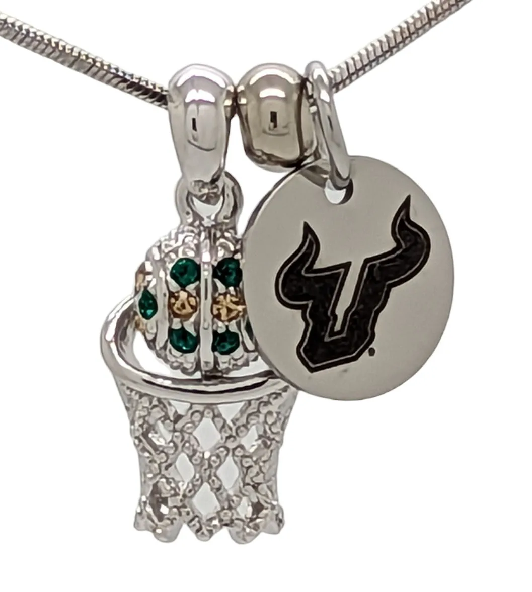 USF Mini Basketball Necklace