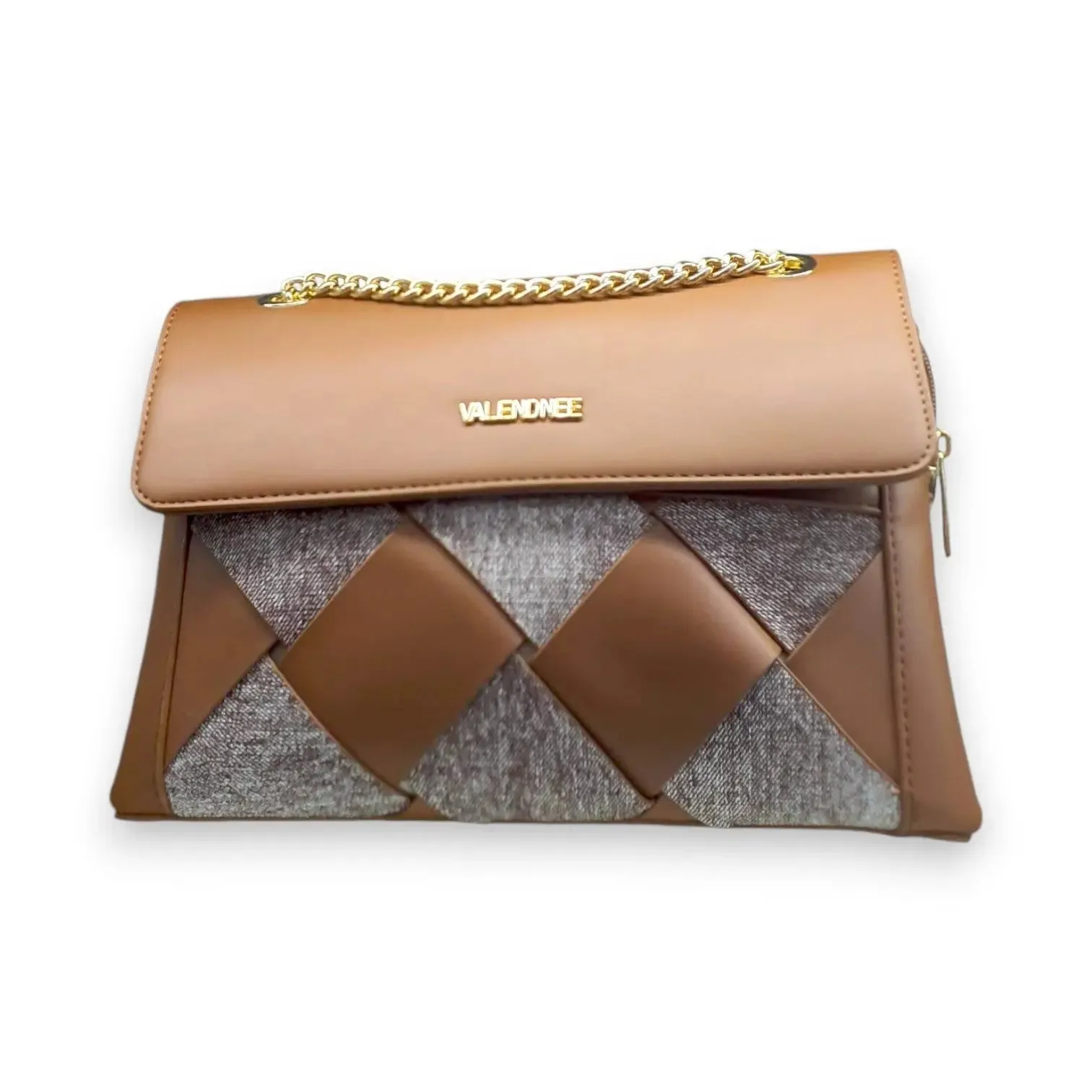 Valendnee Woven Chain Shoulder Bag