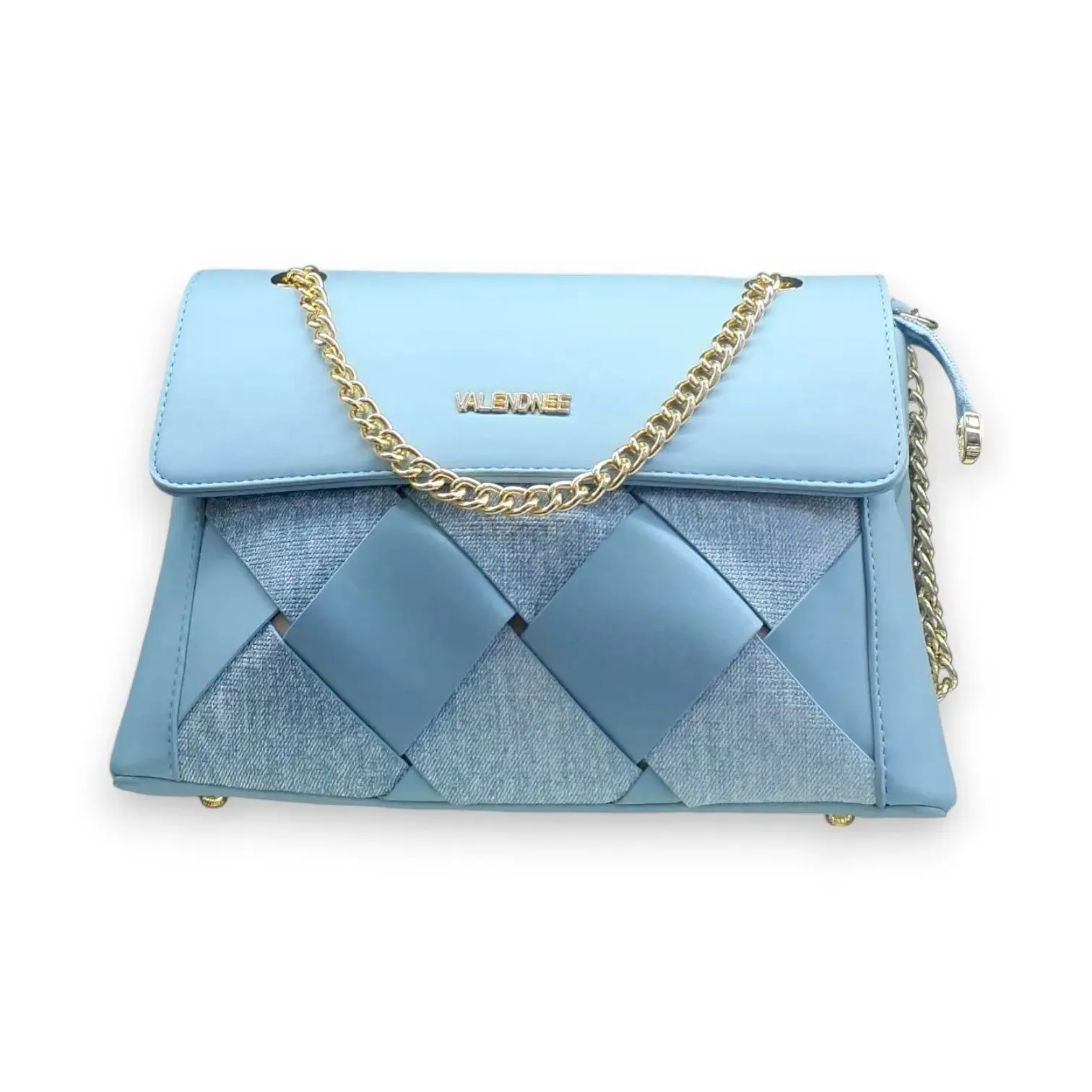 Valendnee Woven Chain Shoulder Bag