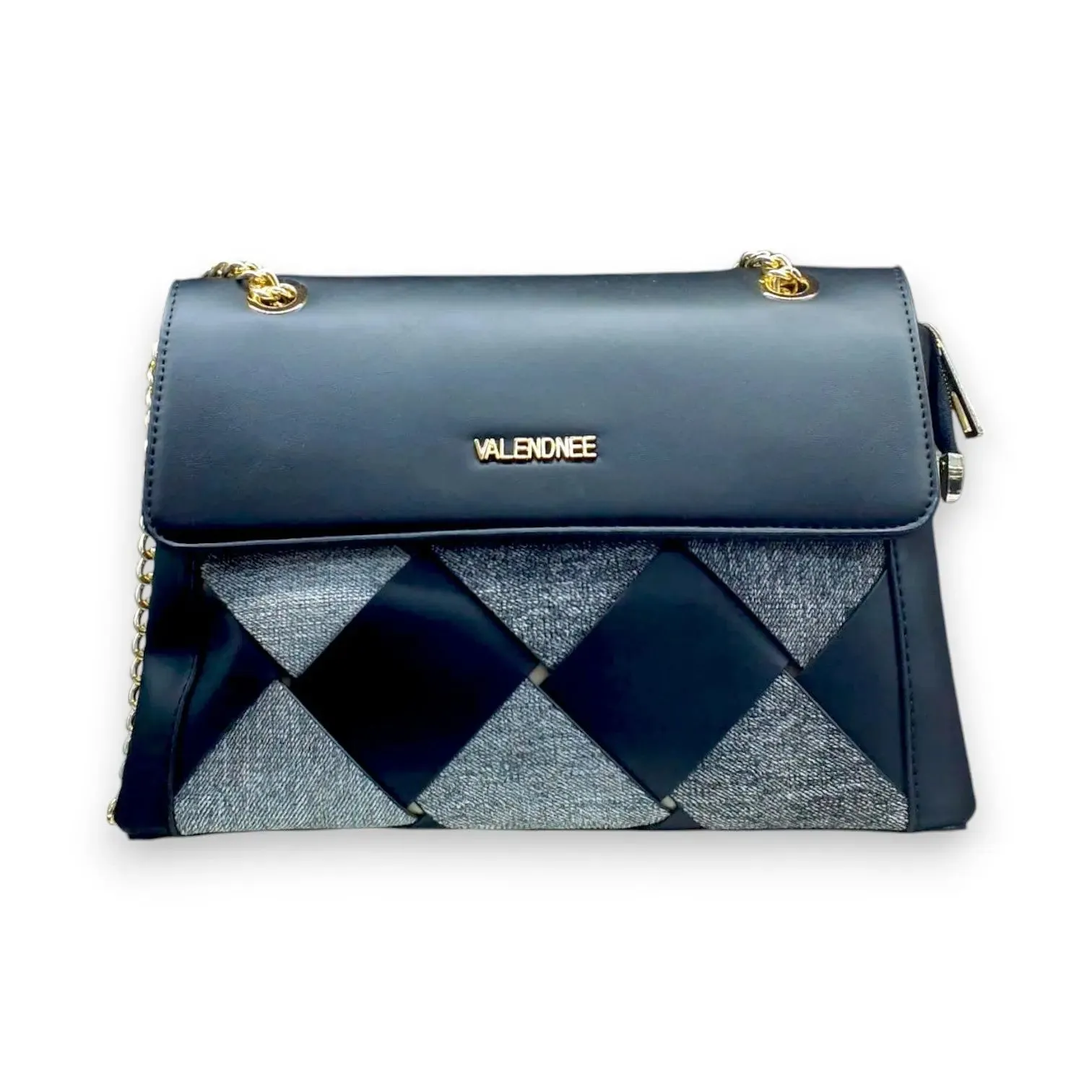 Valendnee Woven Chain Shoulder Bag