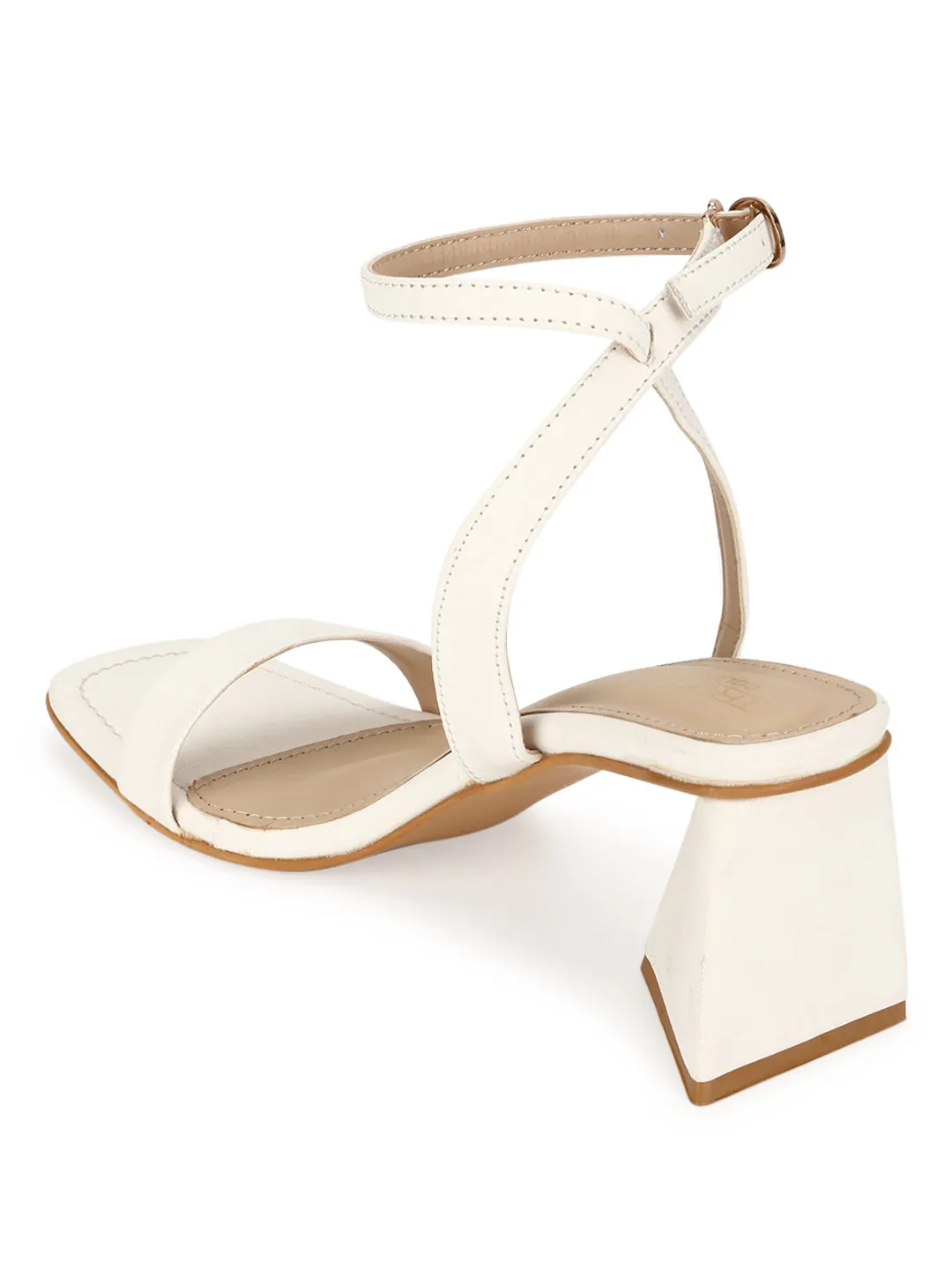 White PU Triangular Heel Sandals (TC-SLC-B-79-WHT)