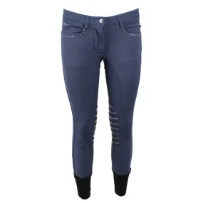 WOMEN RIDING BREECHES WITH GRIP AND RHINESTONES NOSI ANIMO Marine
